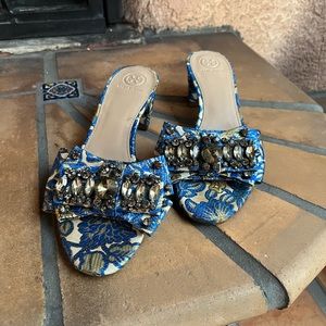 Tory Burch Valentina Printed Bow Slide Womens Sandals - Sz 10M
